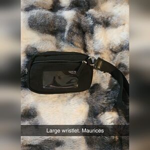 Maurices Black Wristlet with Strap